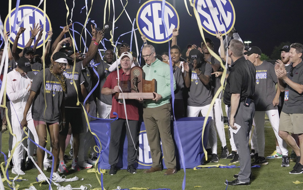 Razorbacks answer challenge once again, complete SEC Triple Crown
