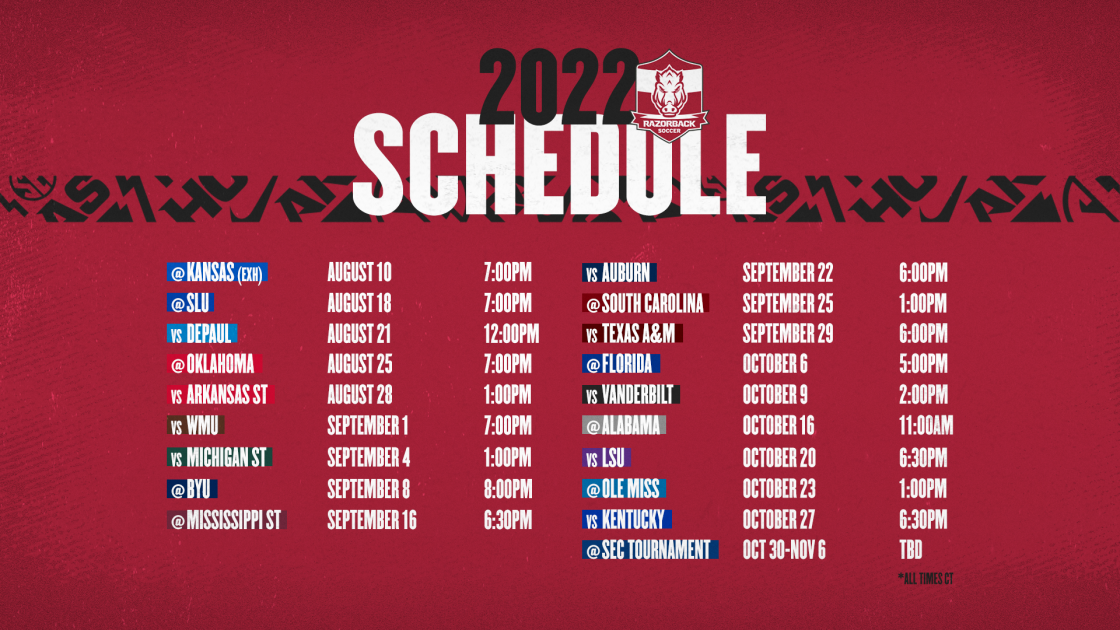 Razorback Soccer Unveils 2022 Schedule BVM Sports