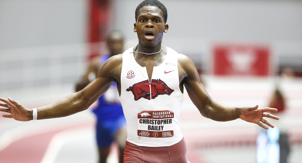 Chris Bailey broke the Arkansas 400m record with a worldleading 45.09