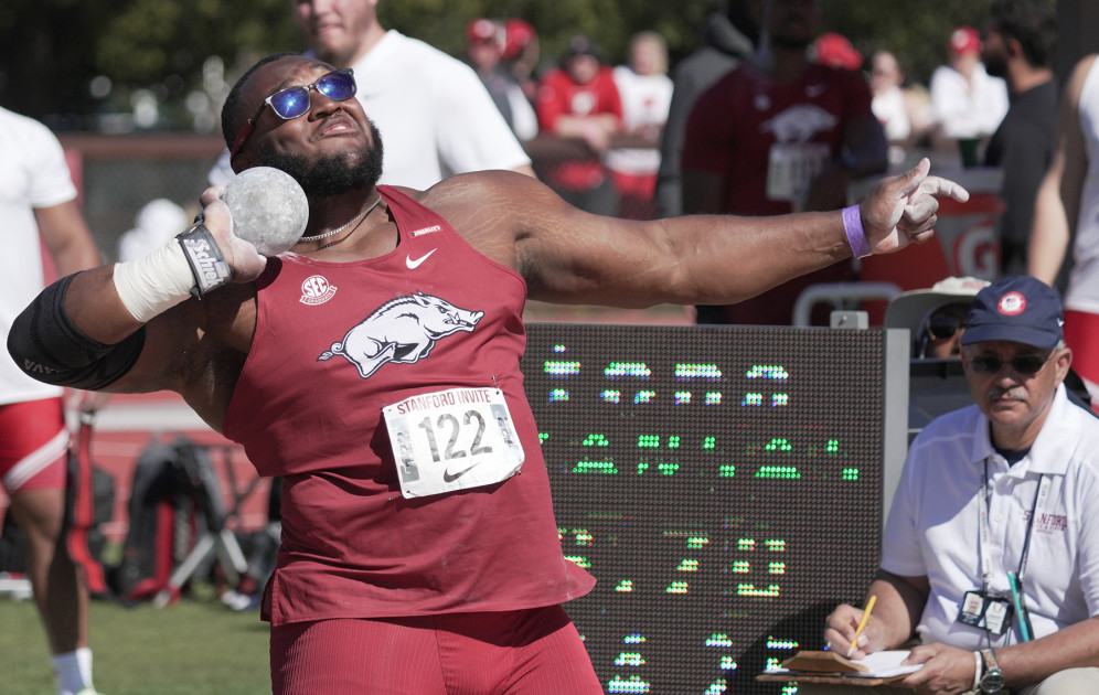 Jordan West wins, Rojé Stona 2nd in Stanford Invitational shot put