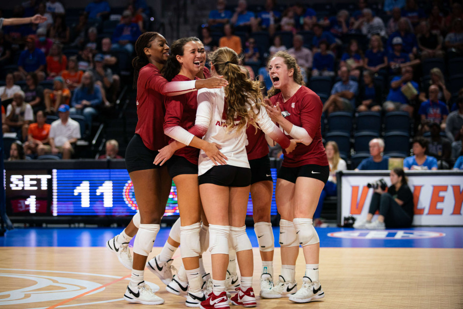 Arkansas Volleyball Team Makes History with Sweeping Win over No. 19