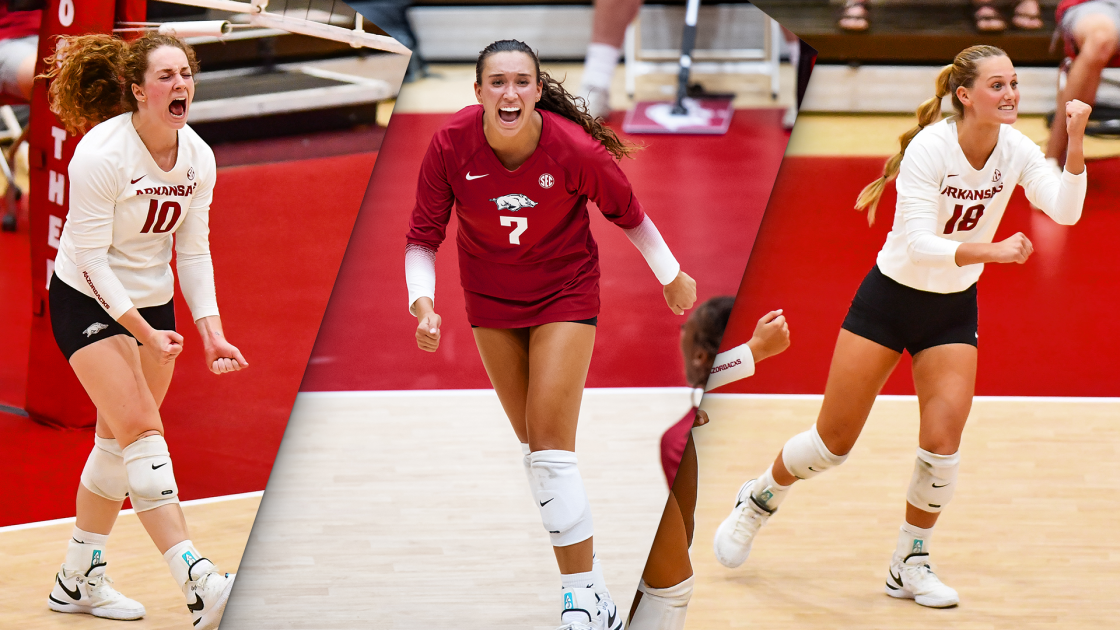 Arkansas Razorback Volleyball Players Jill Gillen and Taylor Head Receive AVCA All-American Honors