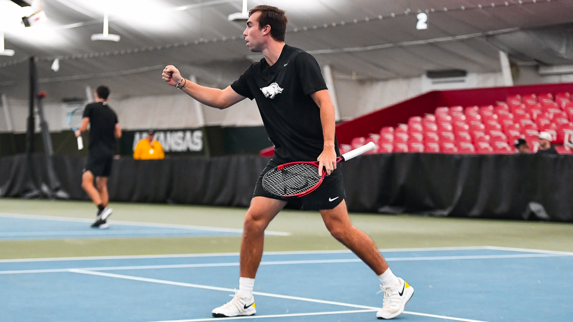 Arkansas Men’s Tennis Secures Second Win of the Weekend with Dominant