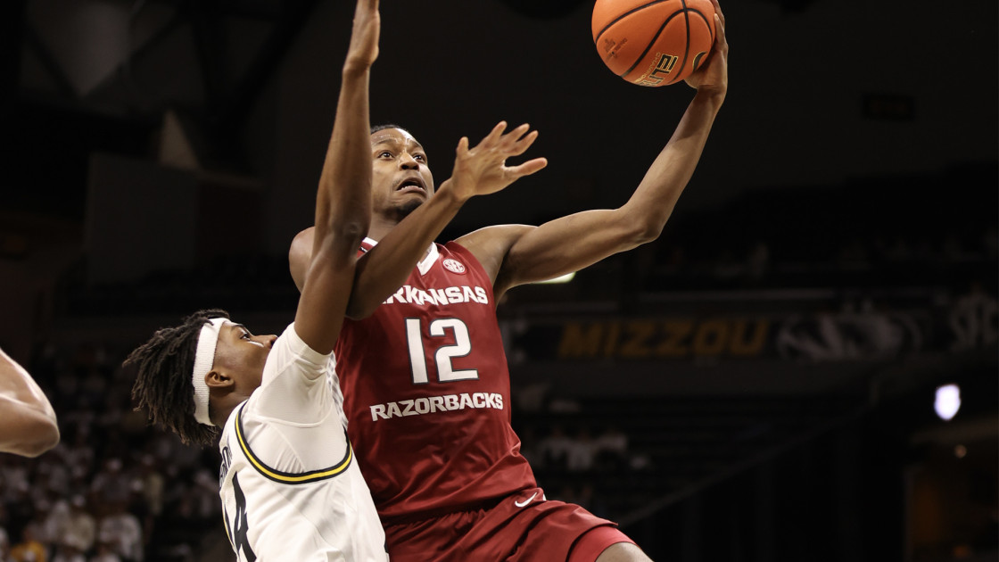 Mitchell and Mark Lead Arkansas to Win at Missouri