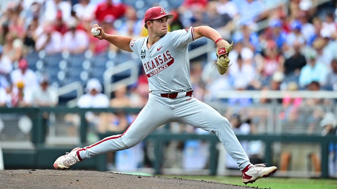 Wood’s No-Hitter Continues Hogs’ College World Series Campaign
