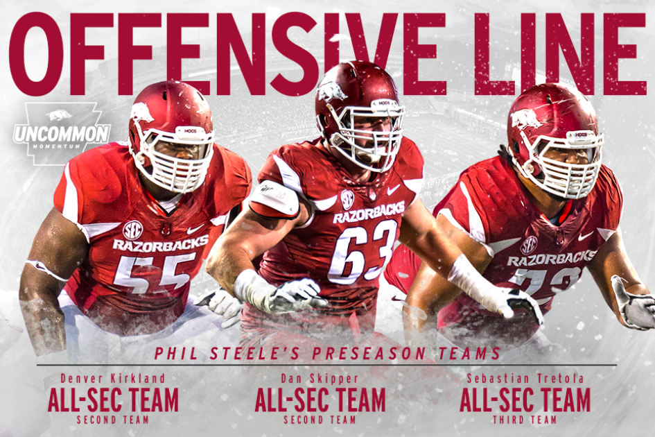 Arkansas lands eight players on Phil Steele's All-SEC teams