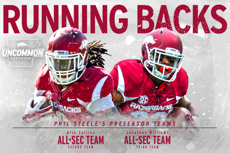 Trio of Razorbacks Named Phil Steele Preseason All-Americans; 7 Garner  All-SEC Honors