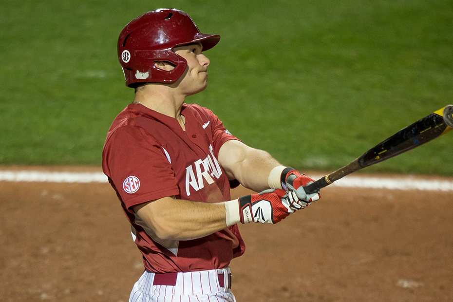 Benintendi homers twice, Arkansas wins again