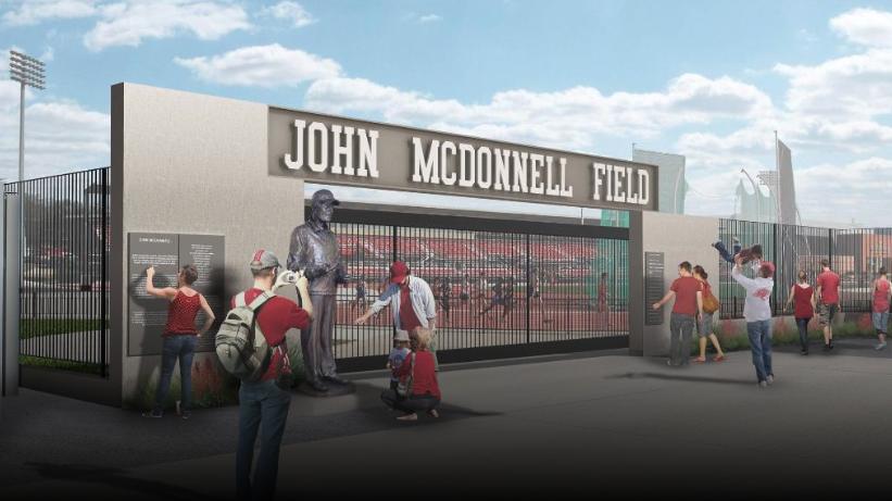 John McDonnell Statue Dedicated as Part of New Champions Plaza