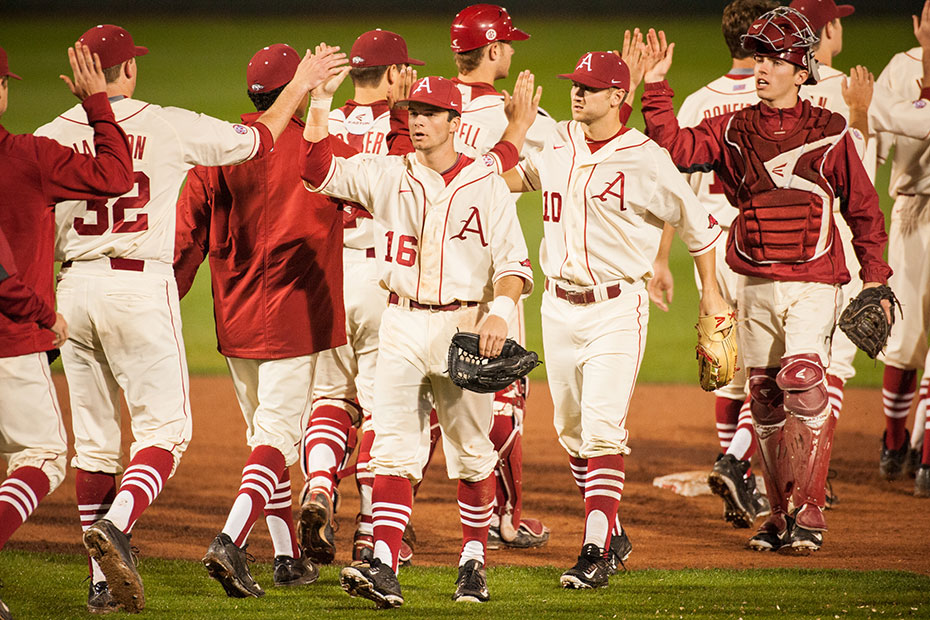 Arkansas cream baseball store jersey