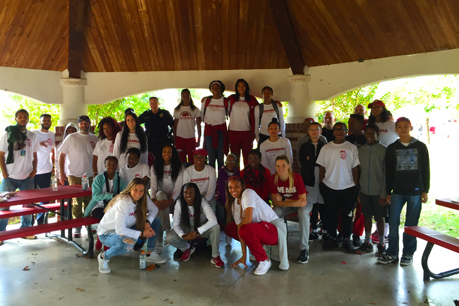 Last Saturday, members of the women’s basketball team participated in “The Dream on the Hill,” an event, sponsored by the Not My City Organization, designed to engage discussion about the importance of forming strong bonds between law enforcement and residents in the neighborhoods