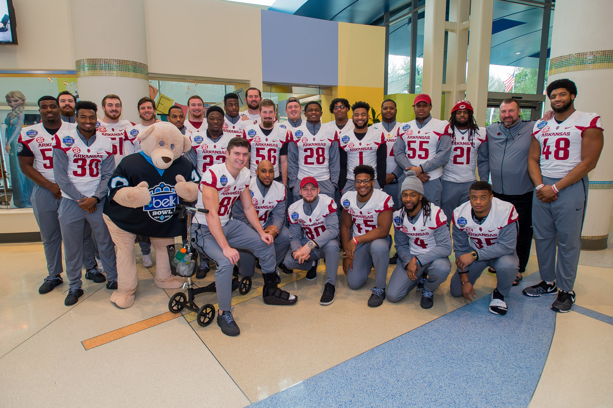 Razorbacks Visit Levine Children’s Hospital | Arkansas Razorbacks