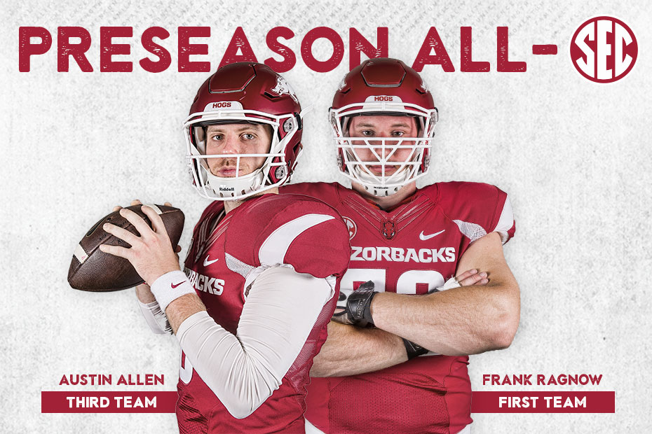 Allen, Ragnow Named Preseason All-SEC