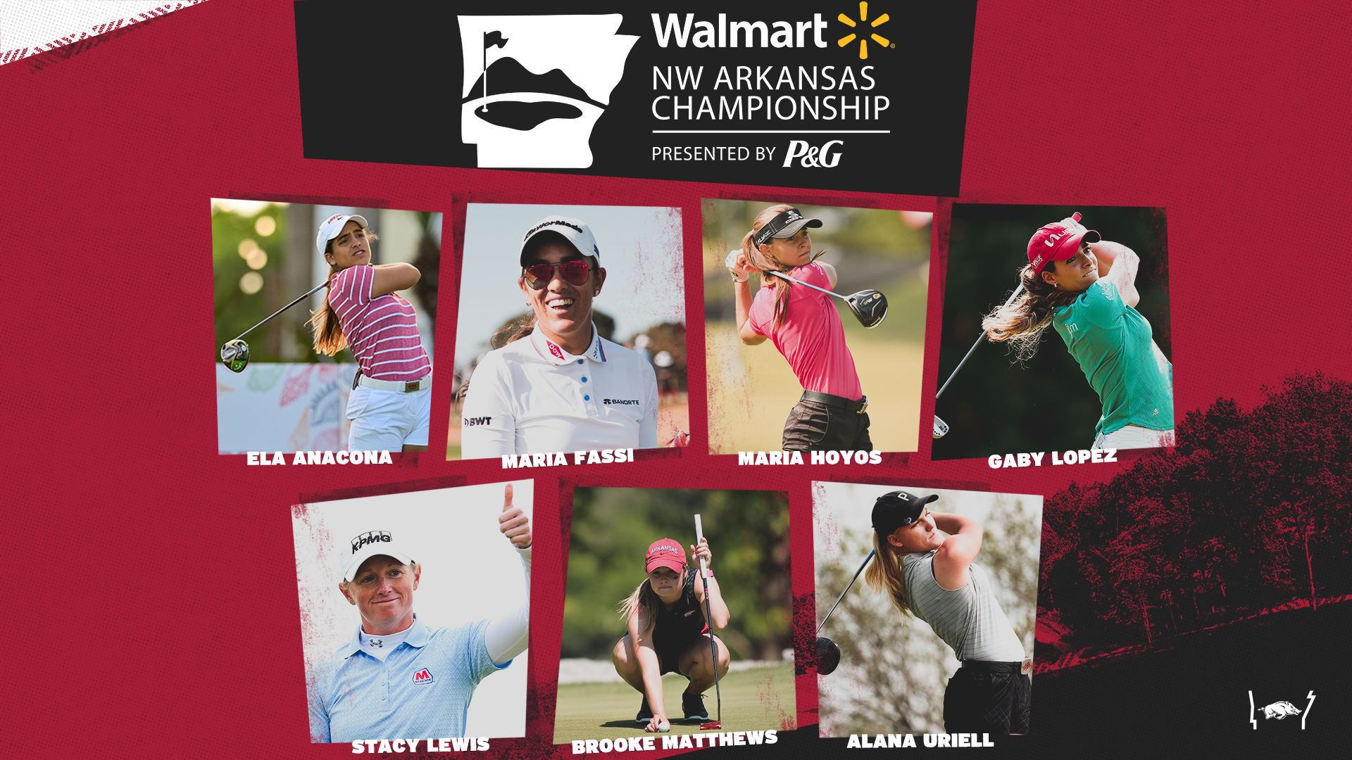 2020 Walmart NW Arkansas Championship Presented by P&G Field Littered with  Razorbacks