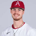 NCAA Baseball Jersey Matt Goodheart Arkansas Razorbacks College Cardinal #10