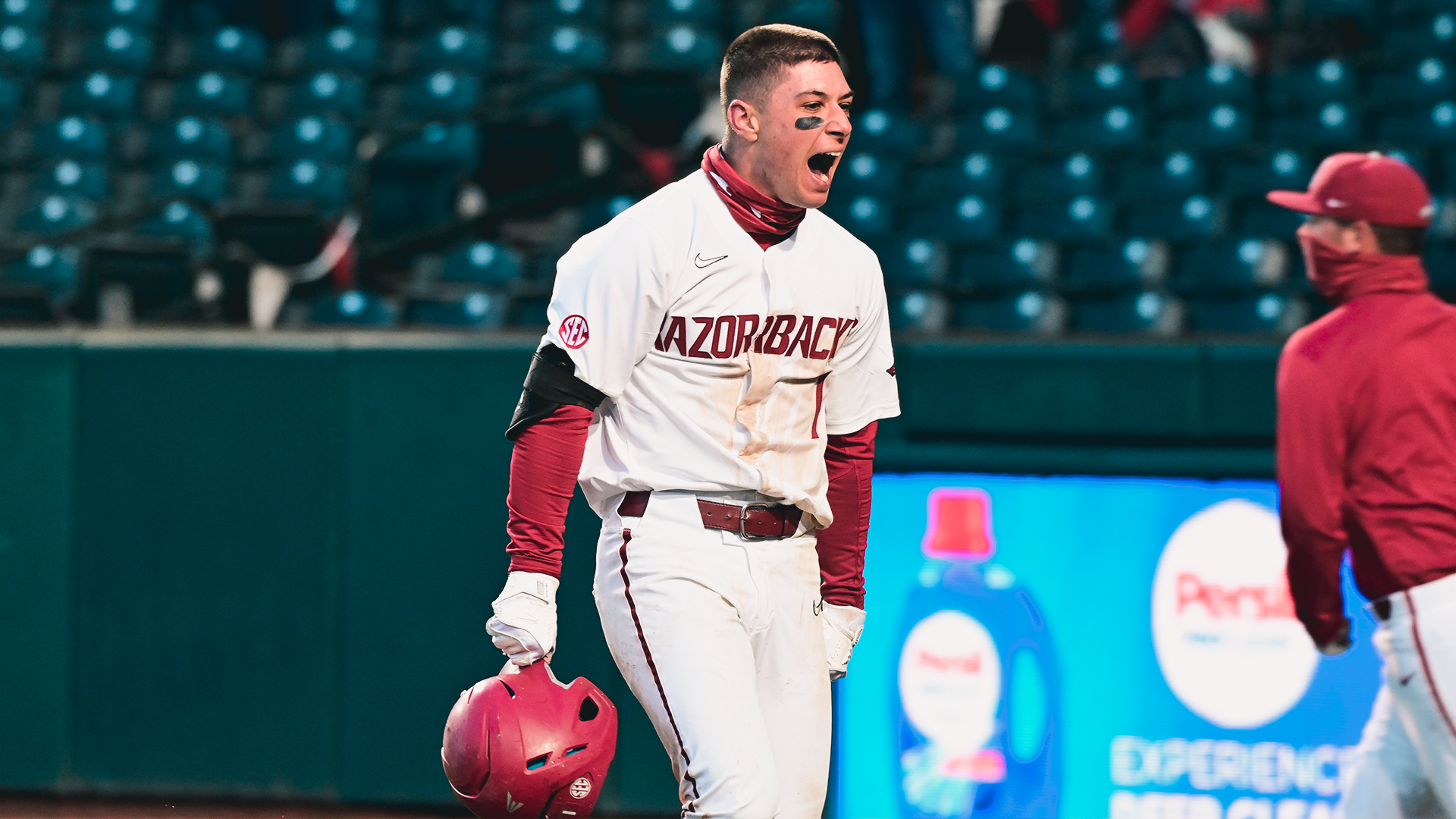 Arkansas Razorbacks Baseball Jersey Robert Moore NCAA 2022 College World Series White #1