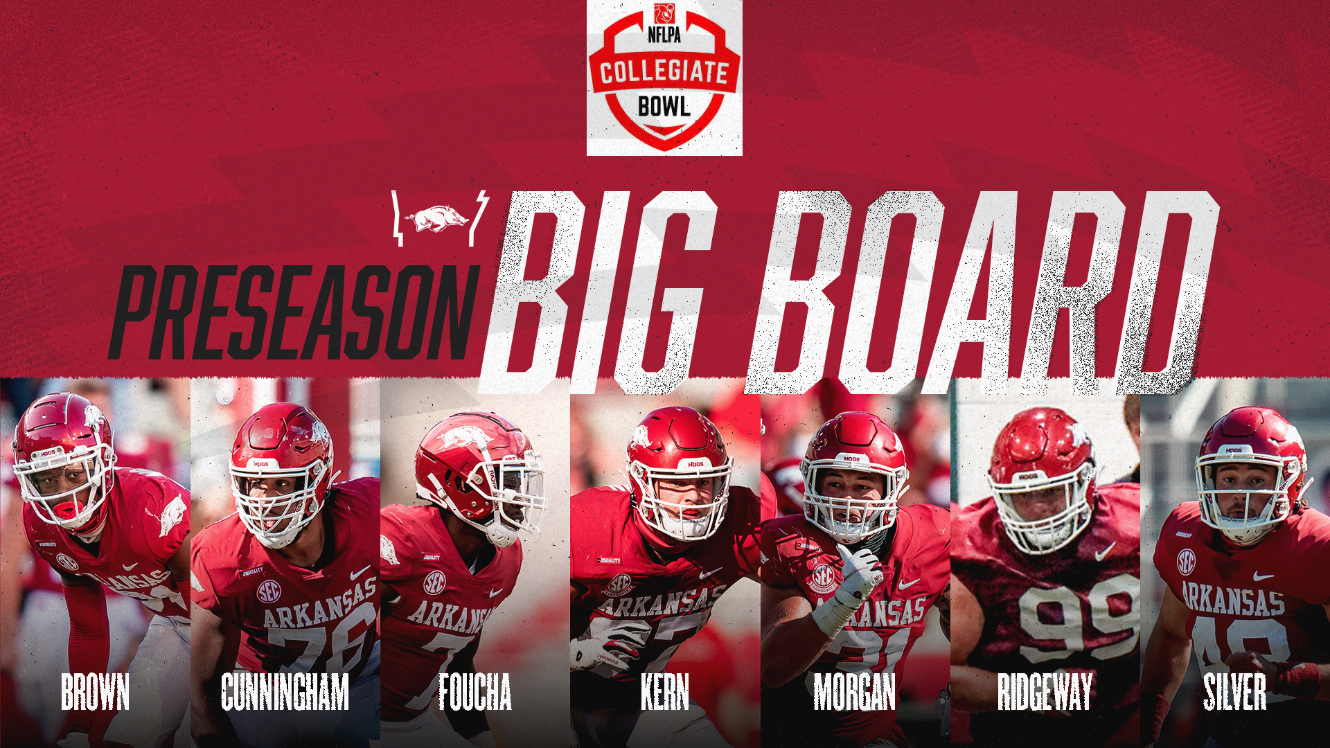 Seven Hogs on NFLPA Collegiate Bowl Big Board