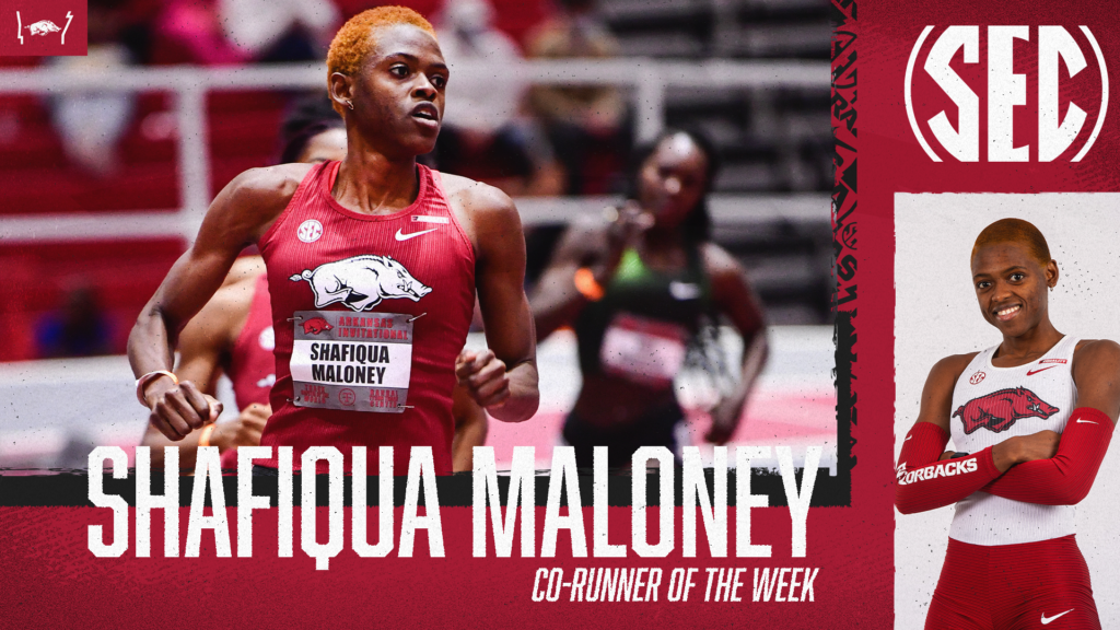 Shafiqua Maloney earns share of SEC Runner of the Week accolade