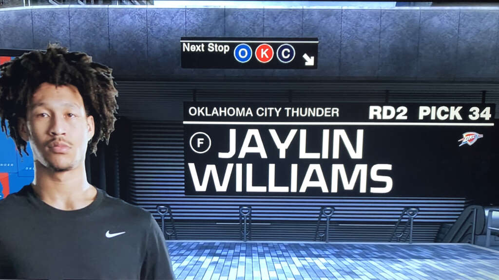 Jaylin Williams Selected by Oklahoma City Thunder