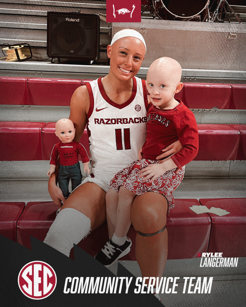 Langerman Named to SEC Community Service Team | Arkansas Razorbacks