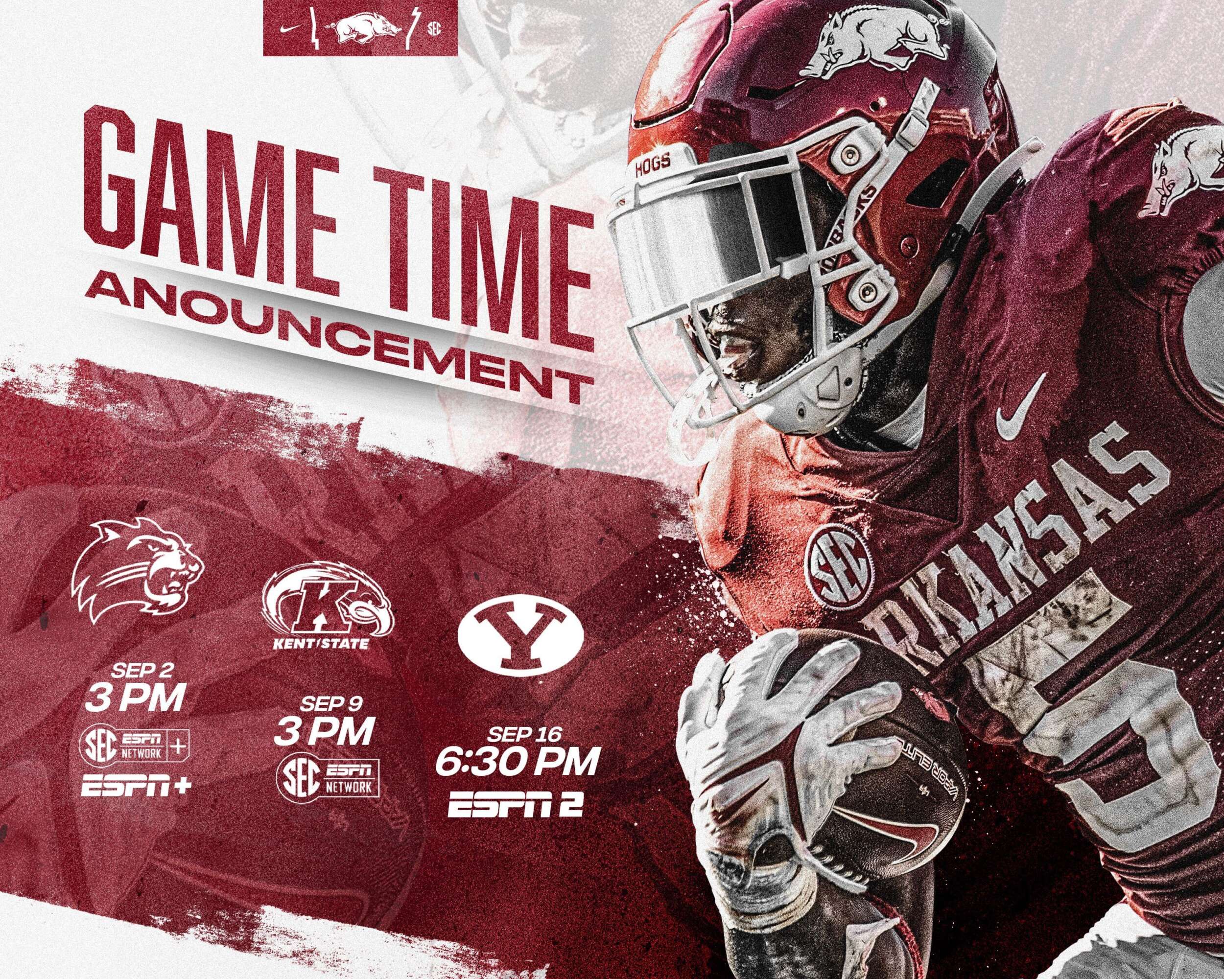 Game Times Announced for First Three Games
