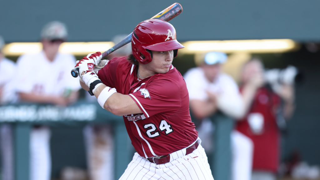 Holt’s Late Homer Not Enough in Hogs’ Game Two Setback in Tuscaloosa