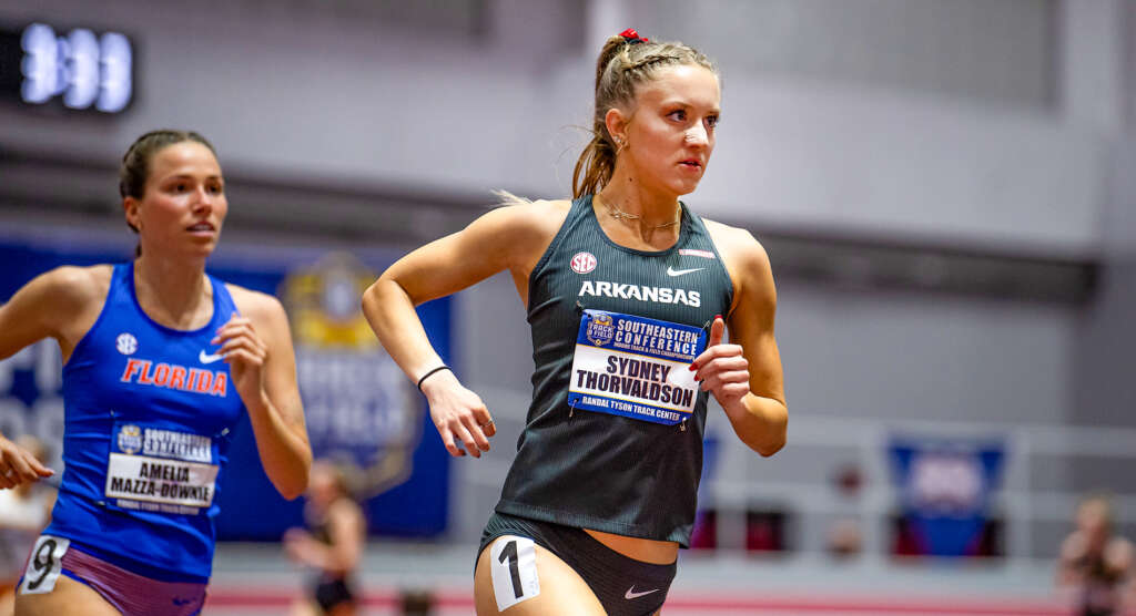 Sydney Thorvaldson breaks Arkansas 5,000m record