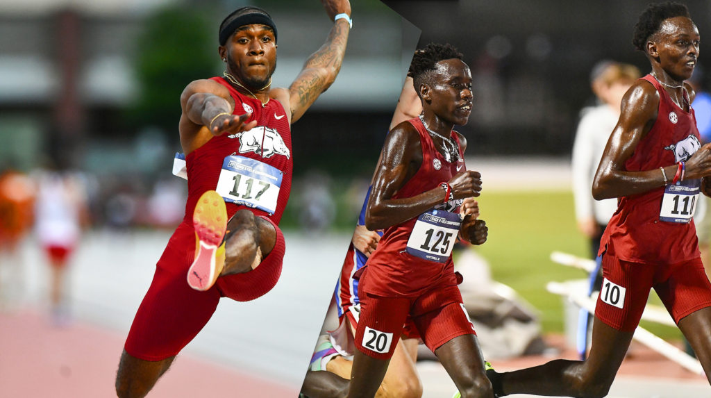 3 Razorbacks advance to Eugene on first day of NCAA West