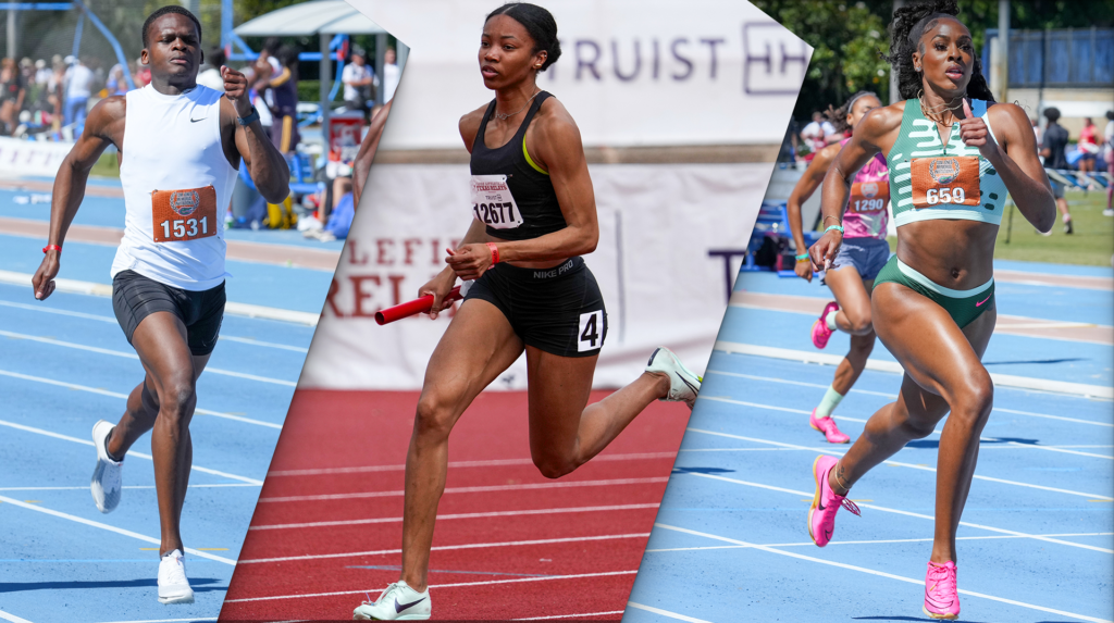 World Relays in Bahamas includes Bailey, Peoples, and Holmes