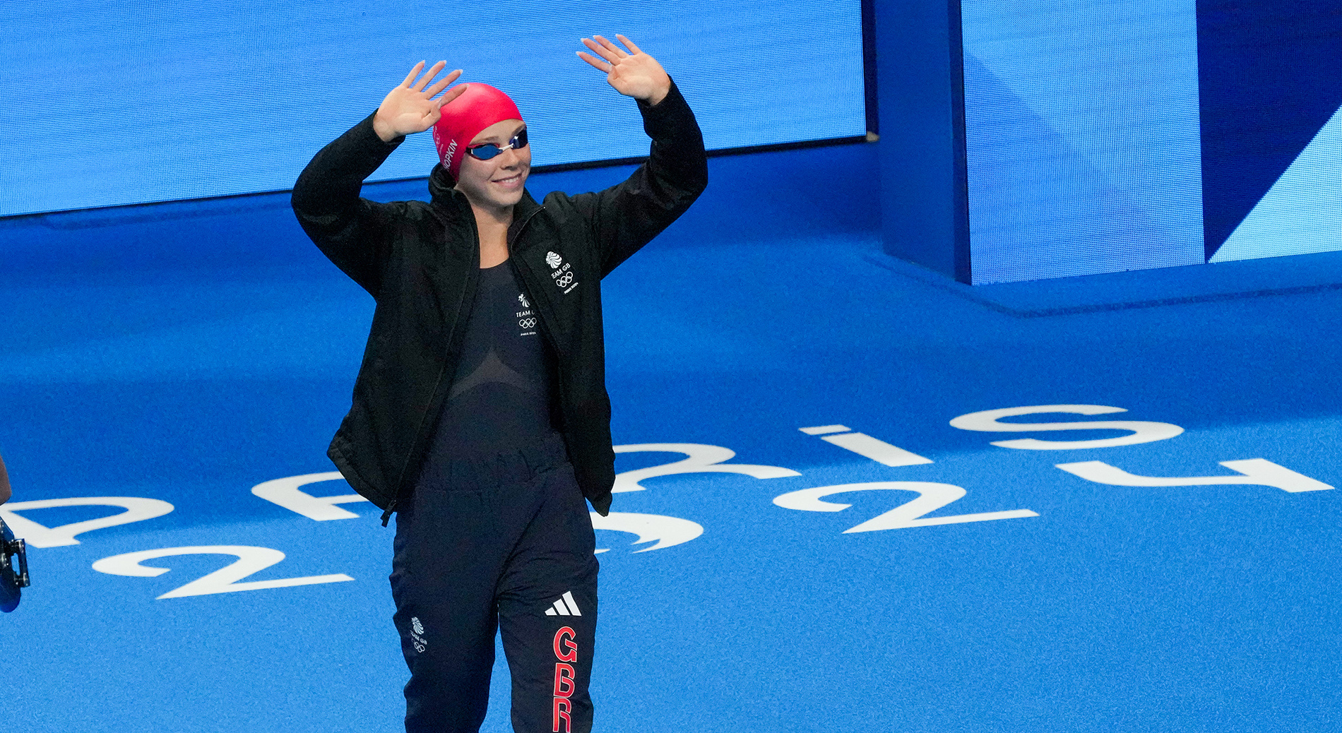 Anna Hopkin swims two rounds of 100m freestyle at Olympics