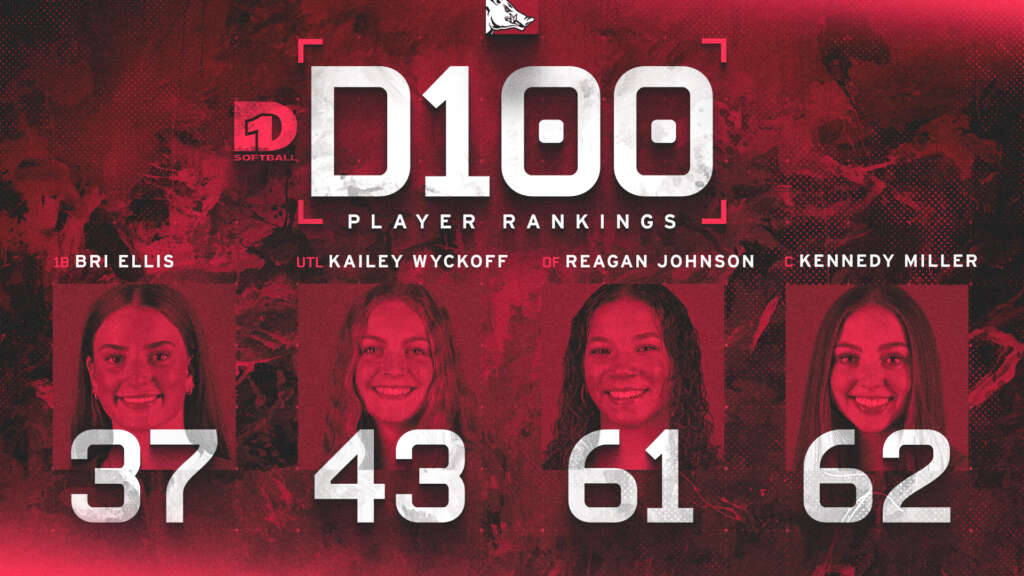 Razorbacks Land Four on D1 Softball D100 Players Rankings