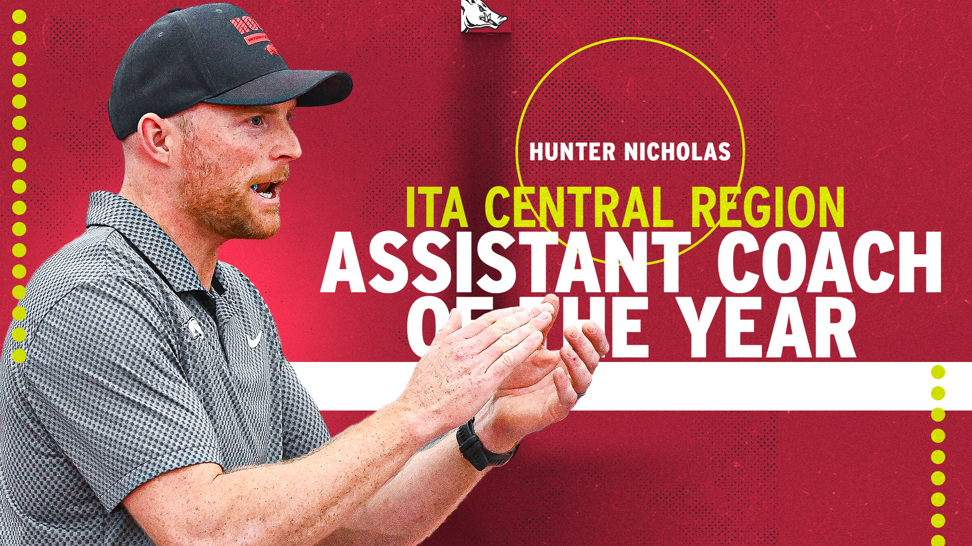Hunter Nicholas Named ITA Central Region Assistant Coach of the Year