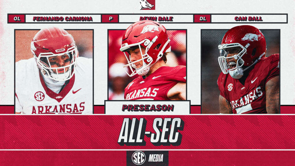 Three Hogs Earn Preseason All-SEC Nods
