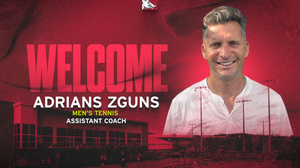 Former Razorback All-American Adrians Zguns Named Men’s Tennis Assistant Coach