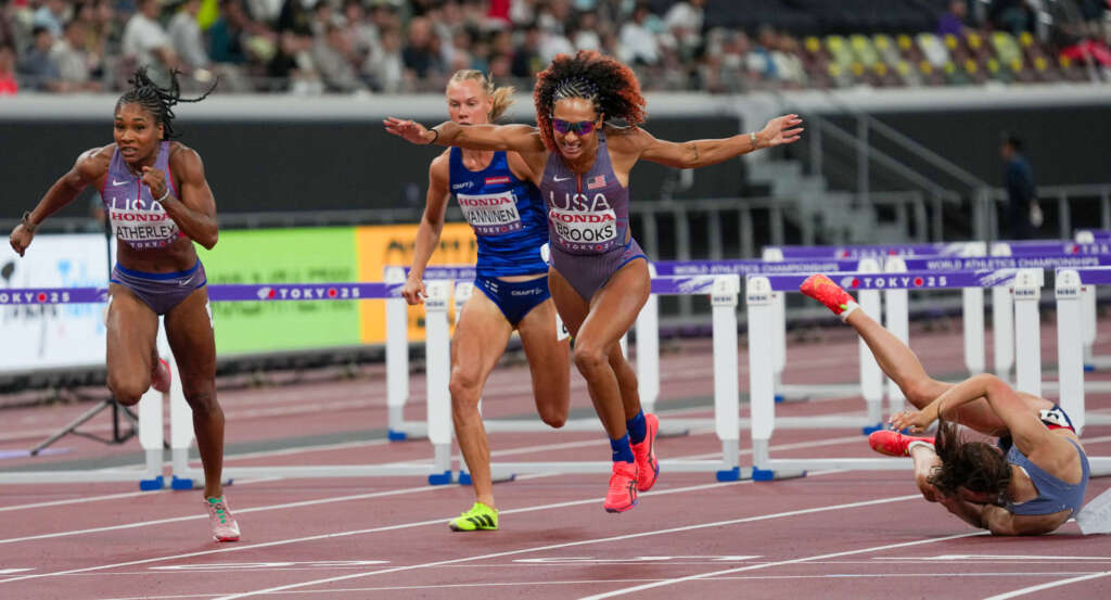 Taliyah Brooks currently fifth after World heptathlon first day