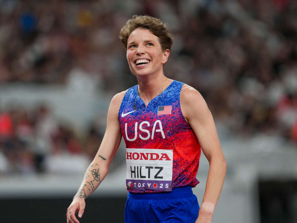 Nikki Hiltz fifth in World 1,500m, Razorback pair reach 400m final