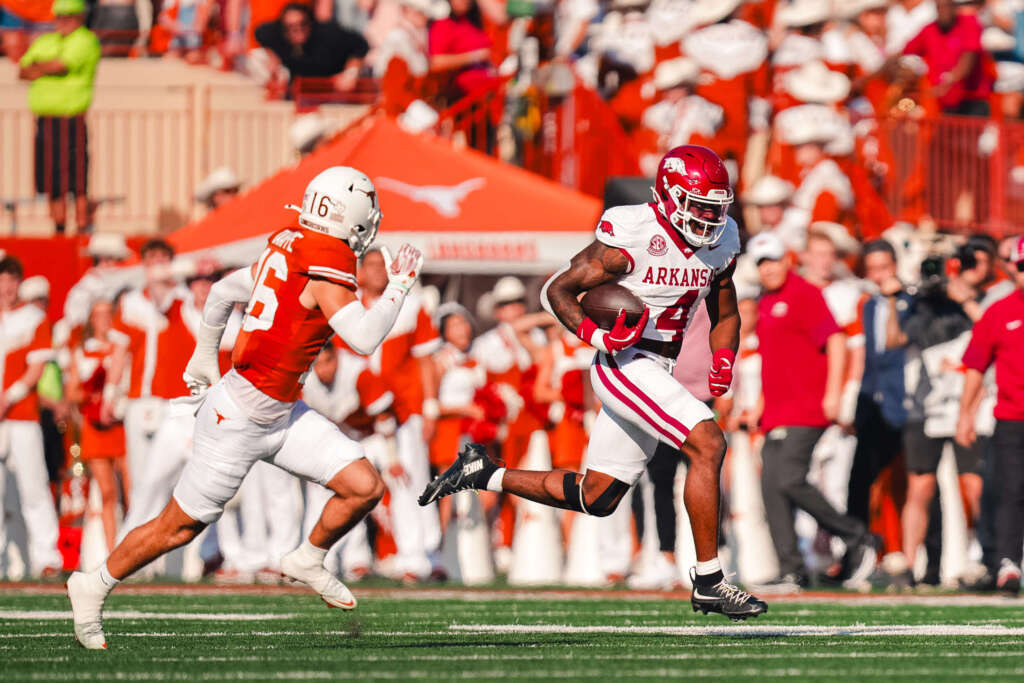 Hogs outgunned in high-scoring affair against Longhorns