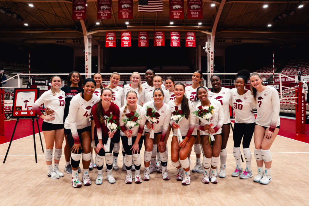 Razorbacks Fall in Four on Senior Day