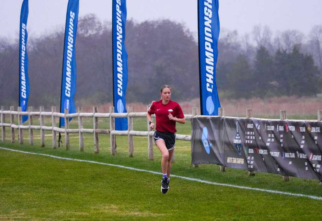 Sydney Vaught represents Arkansas in NCAA Championship race