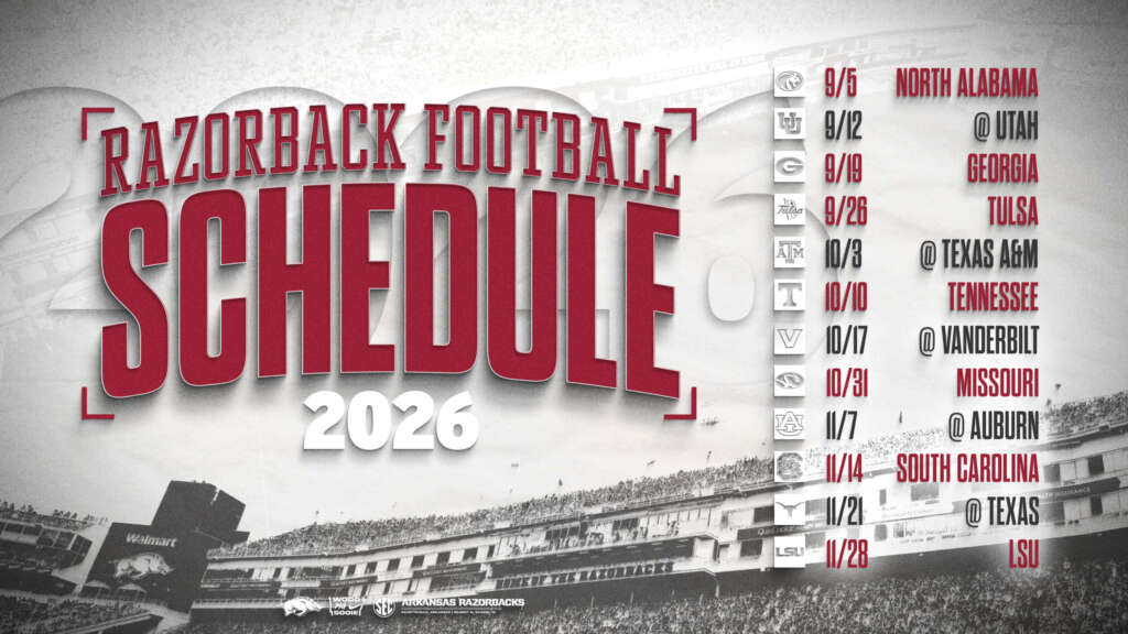 Arkansas’ 2026 schedule unveiled
