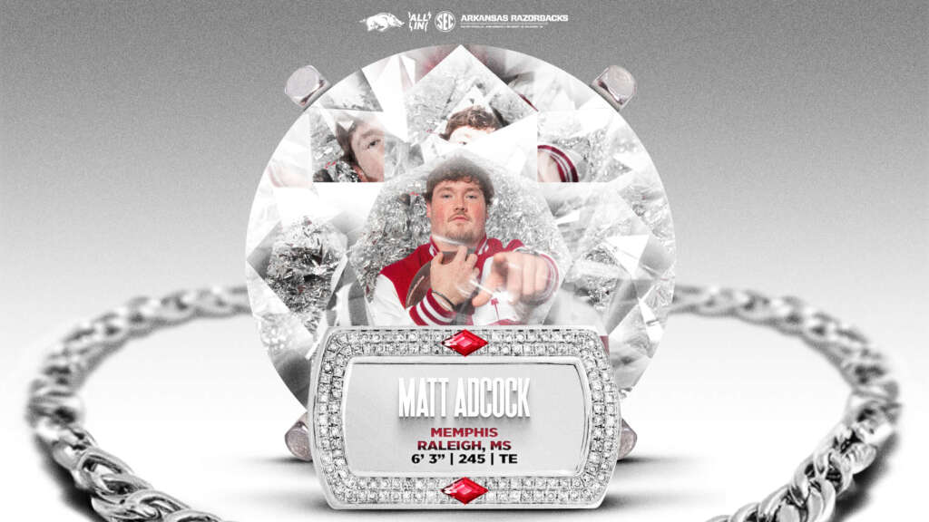 TE Matt Adcock joins Arkansas from Memphis