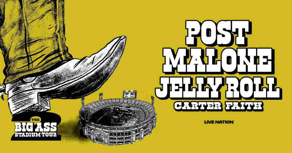 Post Malone, Jelly Roll bringing The BIG ASS Stadium Tour Part 2 to Razorback Stadium