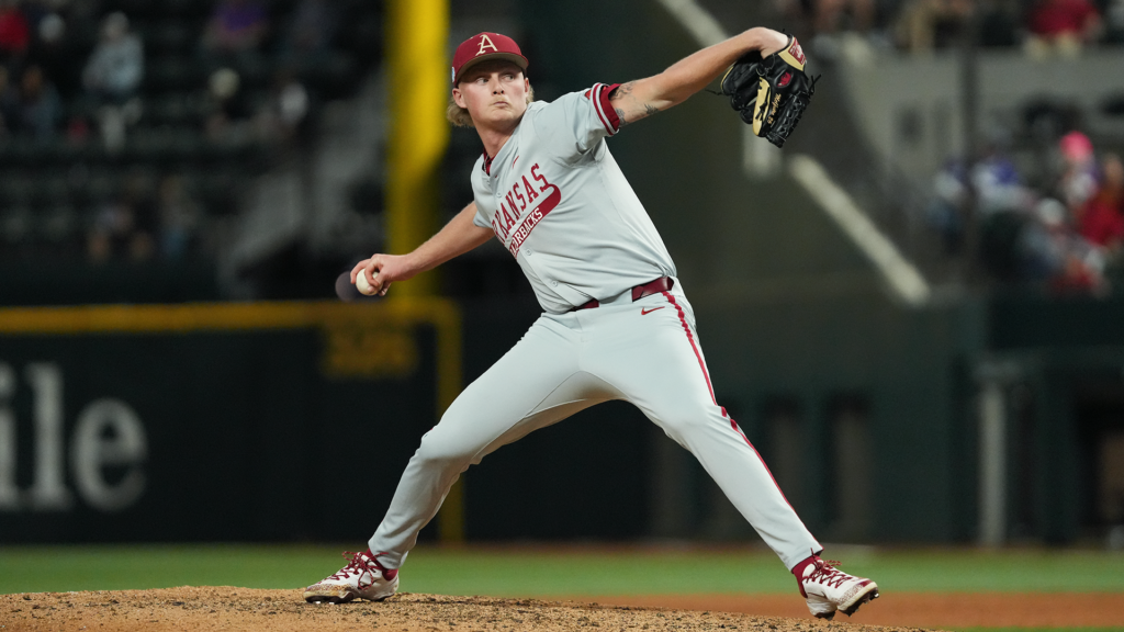 McGuire’s Strong Relief Outing Not Enough in Razorbacks’ Loss to Horned Frogs