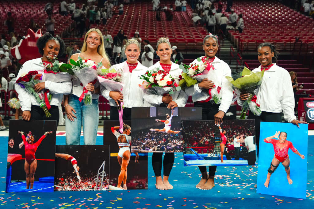 Gymbacks Set SEC Attendance Record on Senior Night; Fall to Sooners