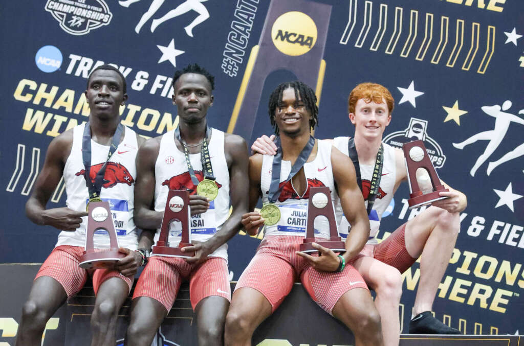 No. 1 Razorbacks lead NCAA Indoor after first day