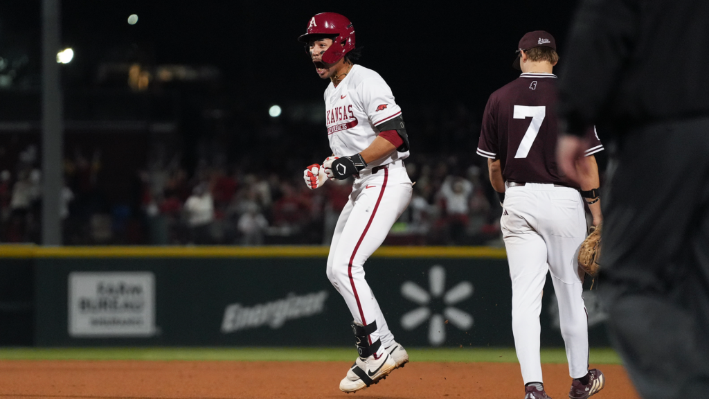 Pompey’s Walk-Off Homer Powers Hogs to Win over Bulldogs on SEC Opening Day