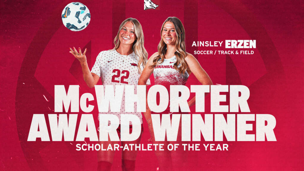 Erzen named SEC McWhorter Scholar-Athlete of the Year