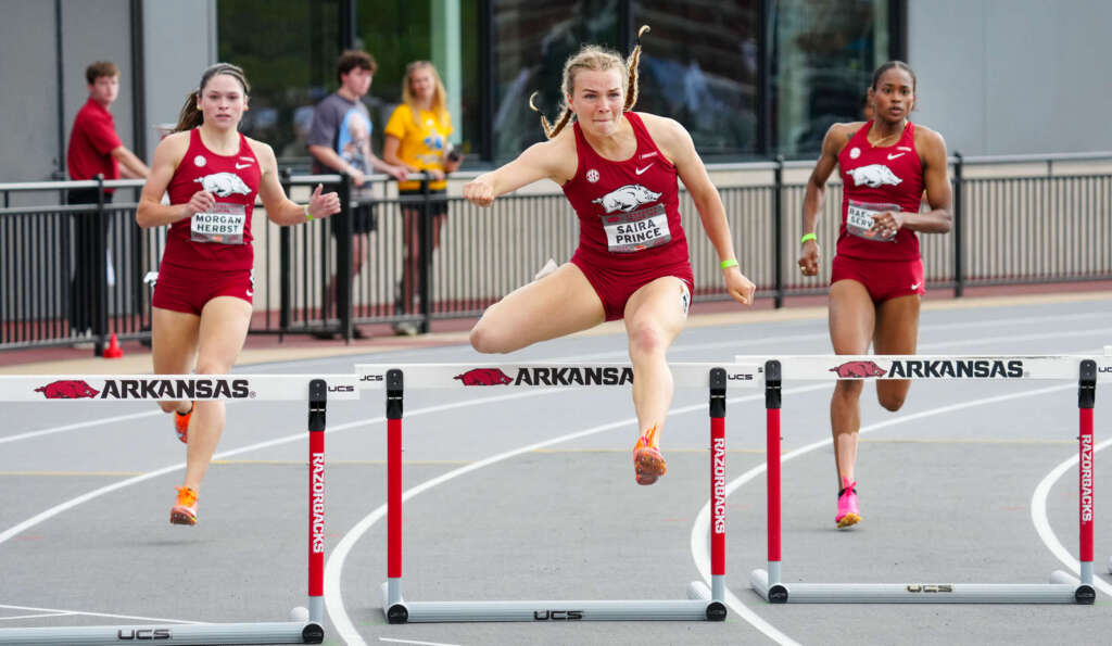 Prince breaks 400m hurdle meet record to lead Razorback sweep