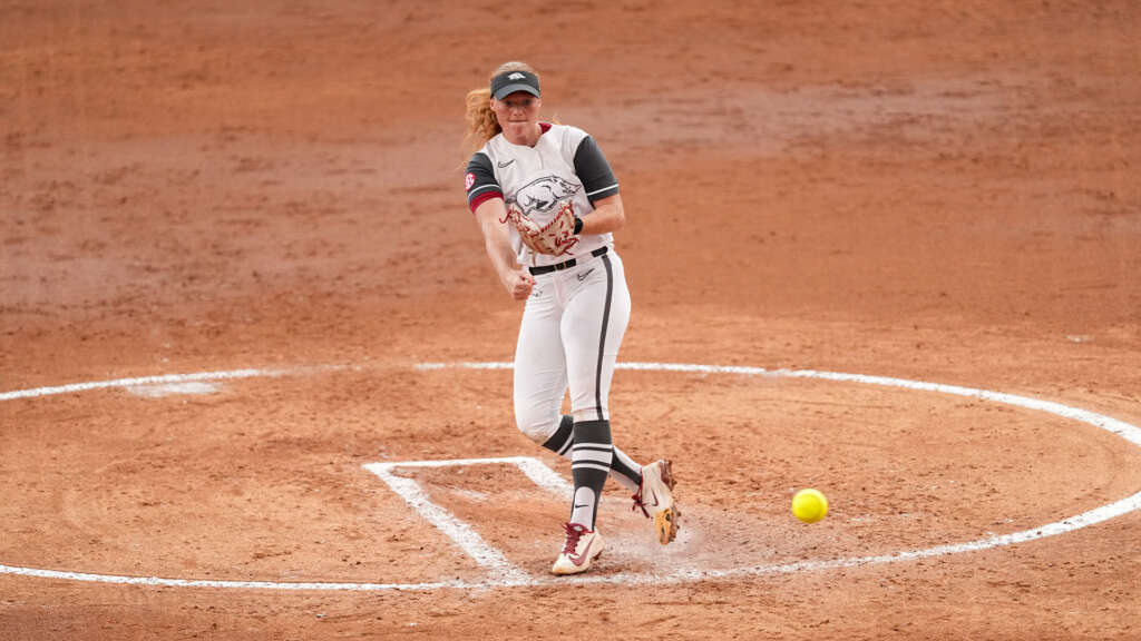 Burnham Tosses Complete-Game Shutout as No. 6/9 Hogs Blank Missouri, 4-0