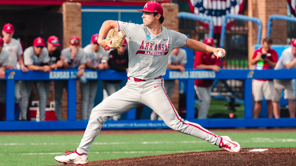 Dietz Strikes Out Career-High 14 Batters in Razorbacks’ Loss to Jayhawks
